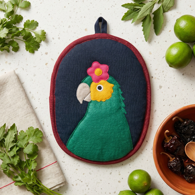 Bonito the Parrot Potholder
