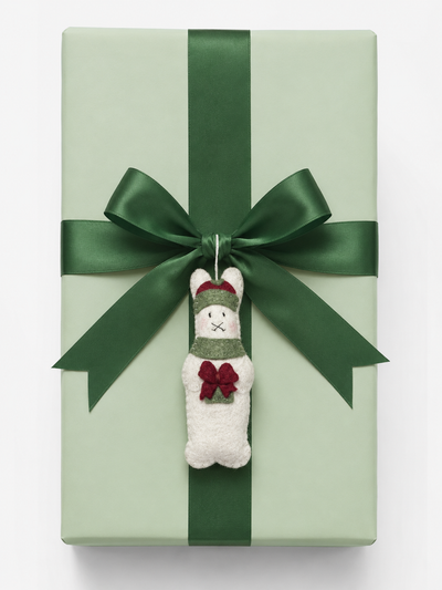 Whimsical Felt Bunny Ornament