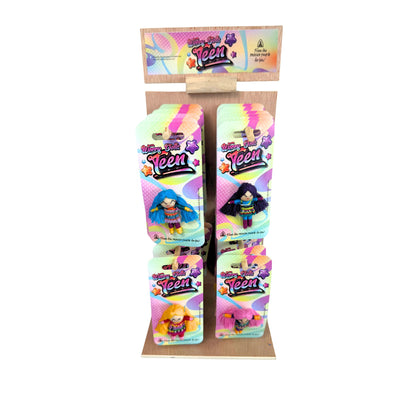 Color Pop Teen Guatemalan Worry Dolls Set of 24 with Stand