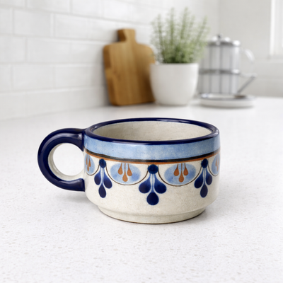 Guatemalan Hand-Painted Ceramic Cortado Cup