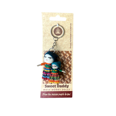 Daddy & Me Guatemalan Worry Doll Keychain