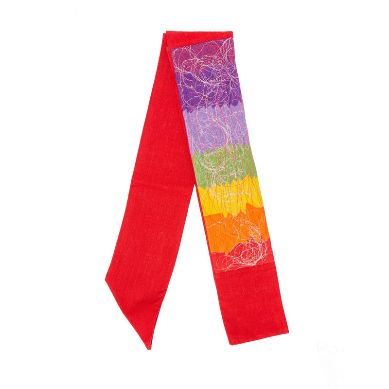 Rainbow and Red Contemporary Clergy Stole