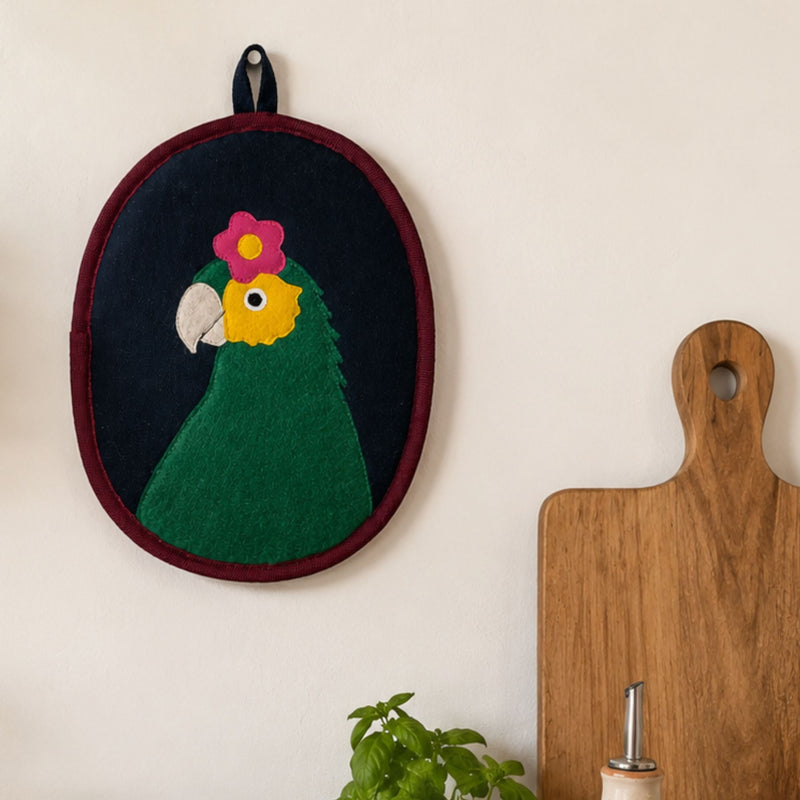Bonito the Parrot Potholder