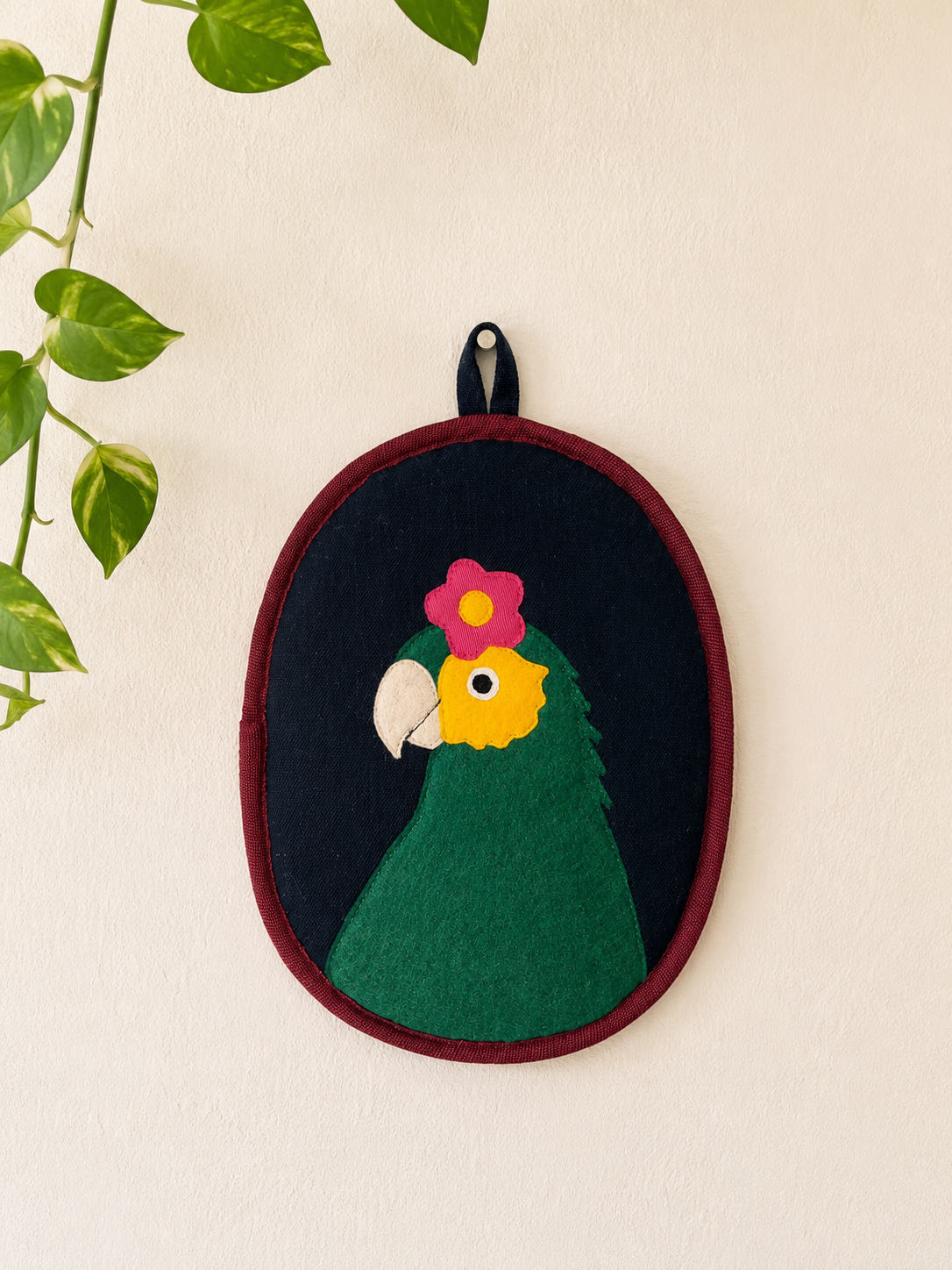 Bonito the Parrot Potholder