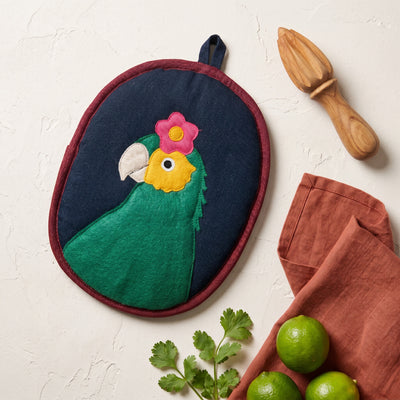 Bonito the Parrot Potholder