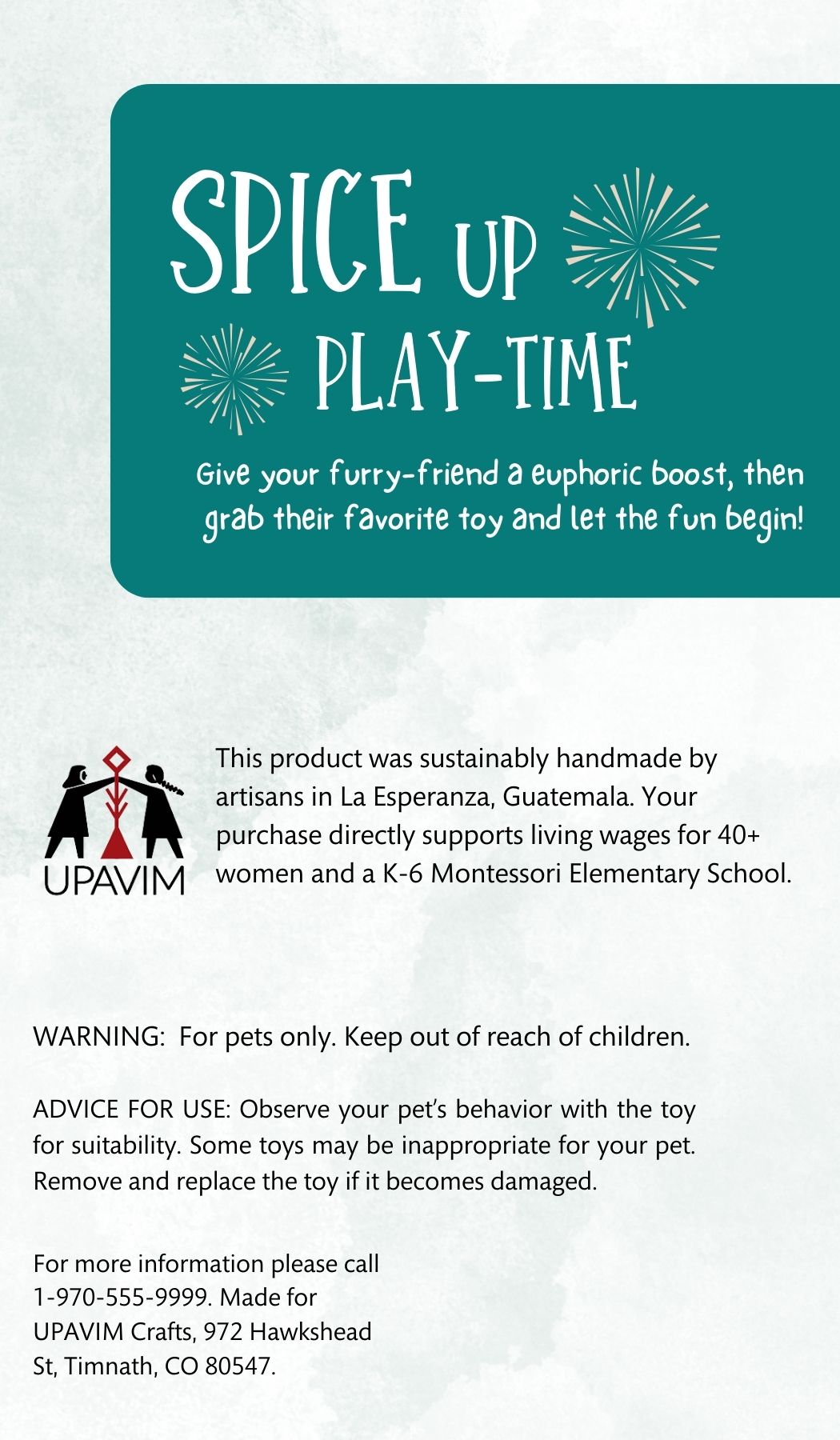 Organic Catnip Double Heart Cat Toy