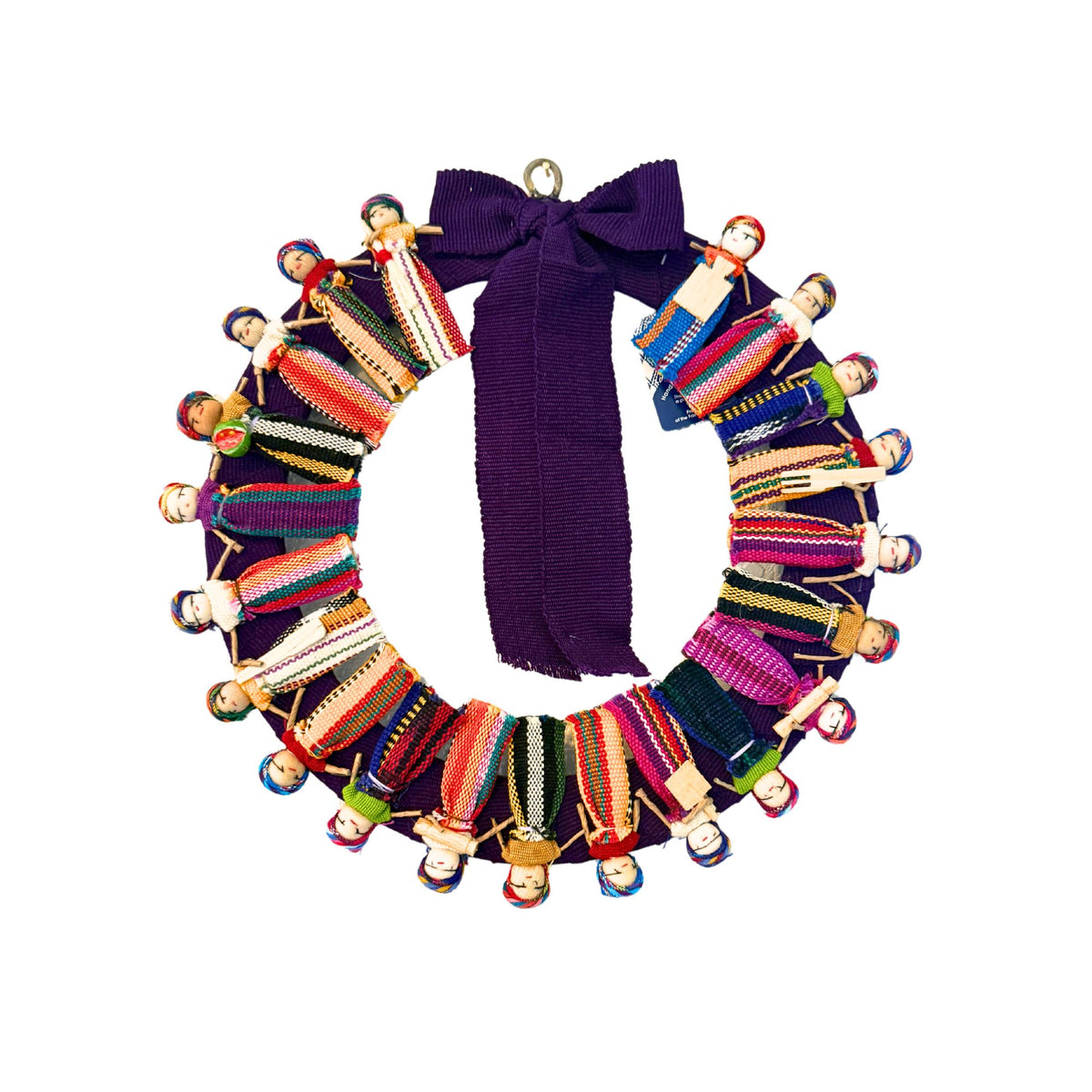 Medium Worry Doll Wreath - Purple