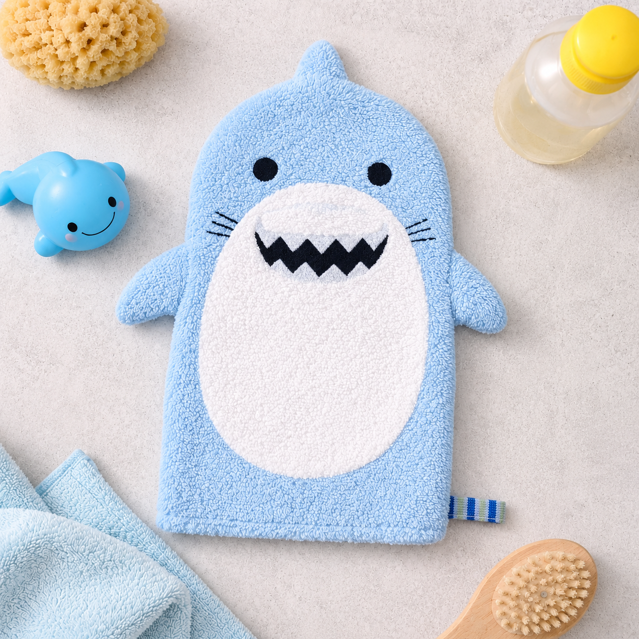Baby Washcloth Bath Mitt – Finley the Shark