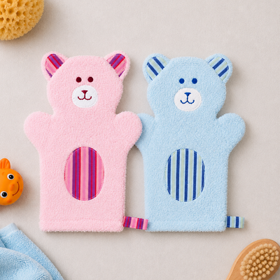 Bear Puppet Washcloth - Oakley the Bear