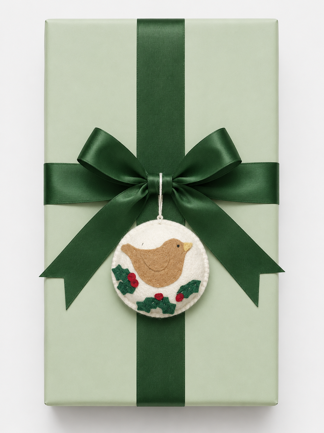 Whimsical Felt Bird Ornament