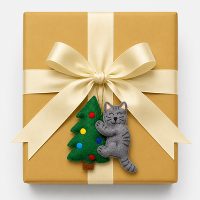 Toppling the Tree Cat Ornament
