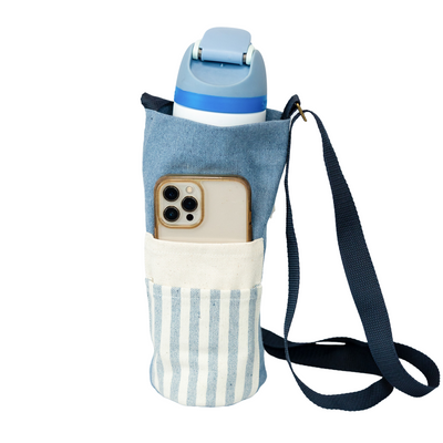 Denim Water Bottle Bag – feelin'blue.