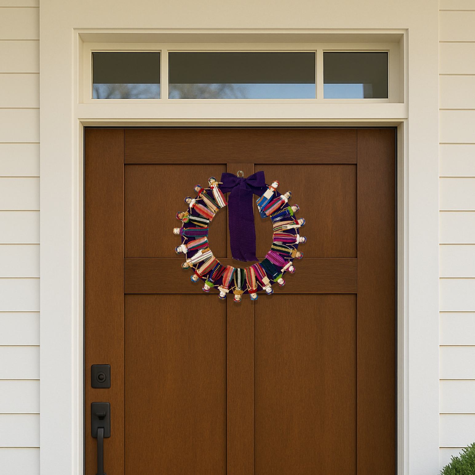 Medium Worry Doll Wreath - Purple