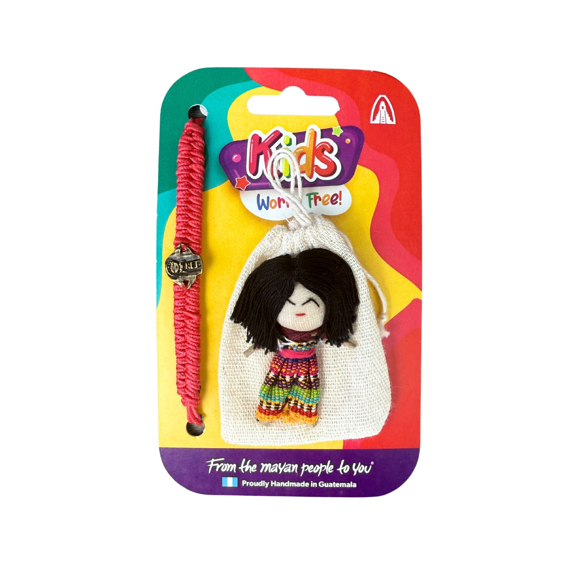Guatemalan Worry Doll with Bracelet