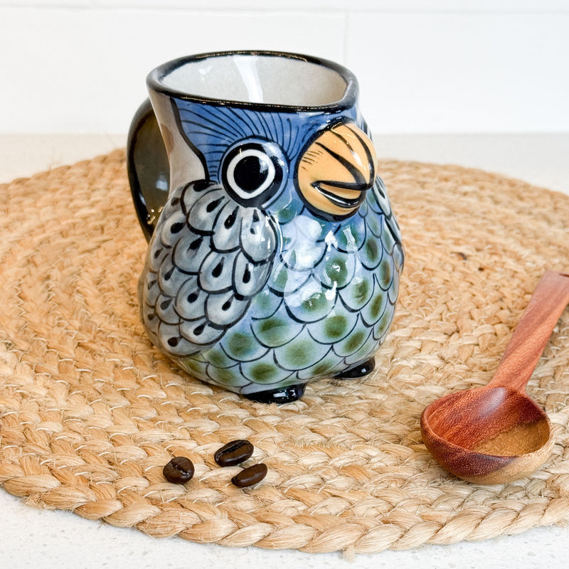 Guatemala Hand-Painted Ceramic Bird Mug