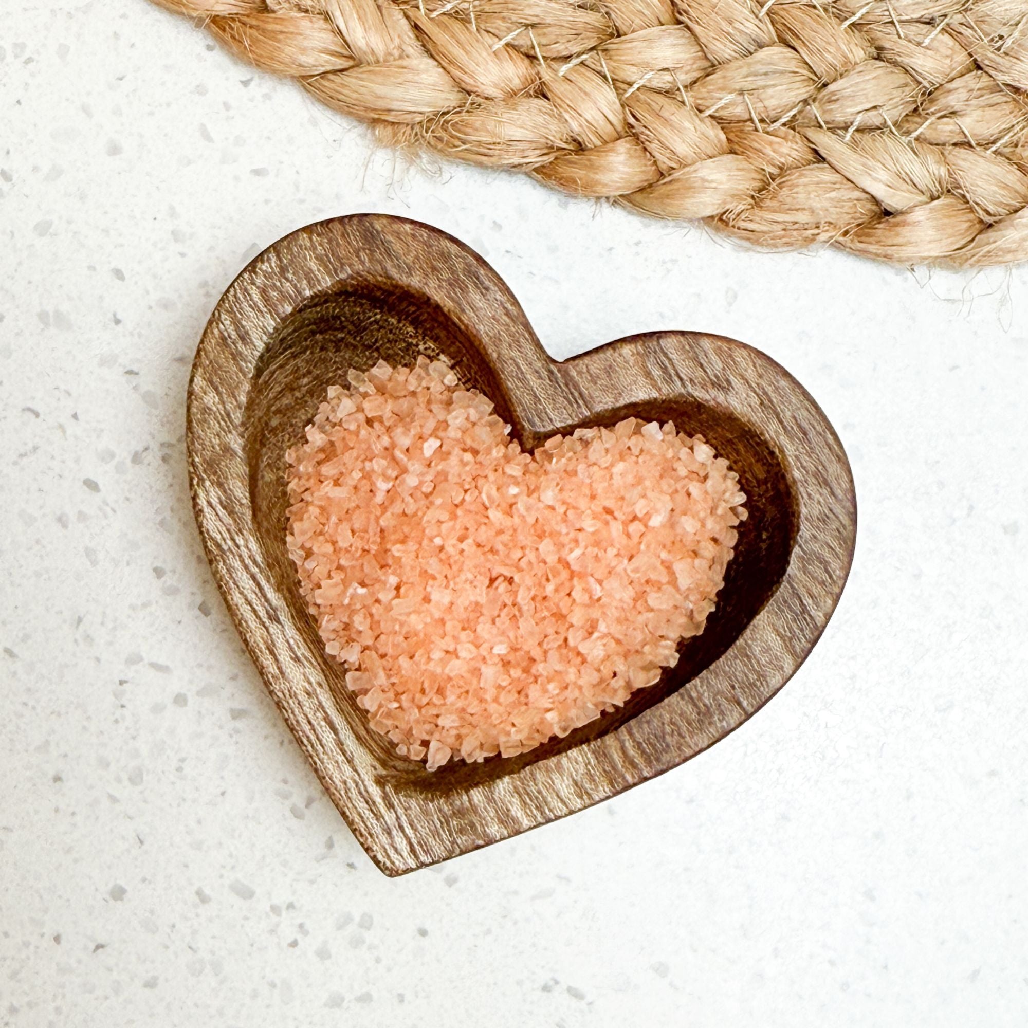 Heart-Shaped Reclaimed Wood Salt Bowl