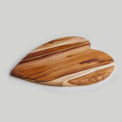 Heart-Shaped Teak Charcuterie Board