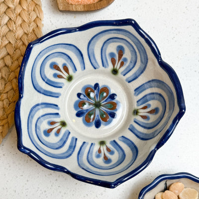 Guatemalan Hand-Painted Ceramic Lotus Bowl