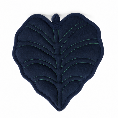 Navy Canopy Leaf Potholder