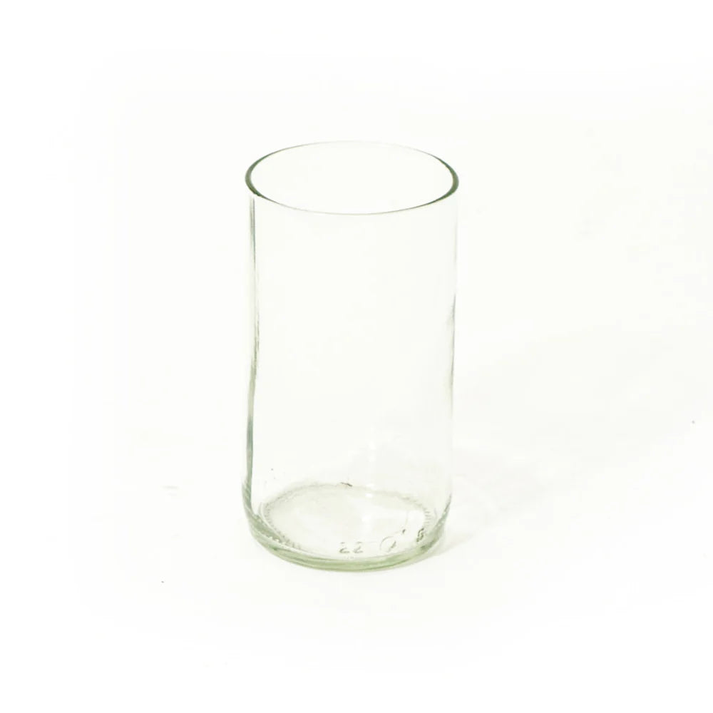 Reclaimed Clear Glass Tall Tumblers – Set of 4 clear