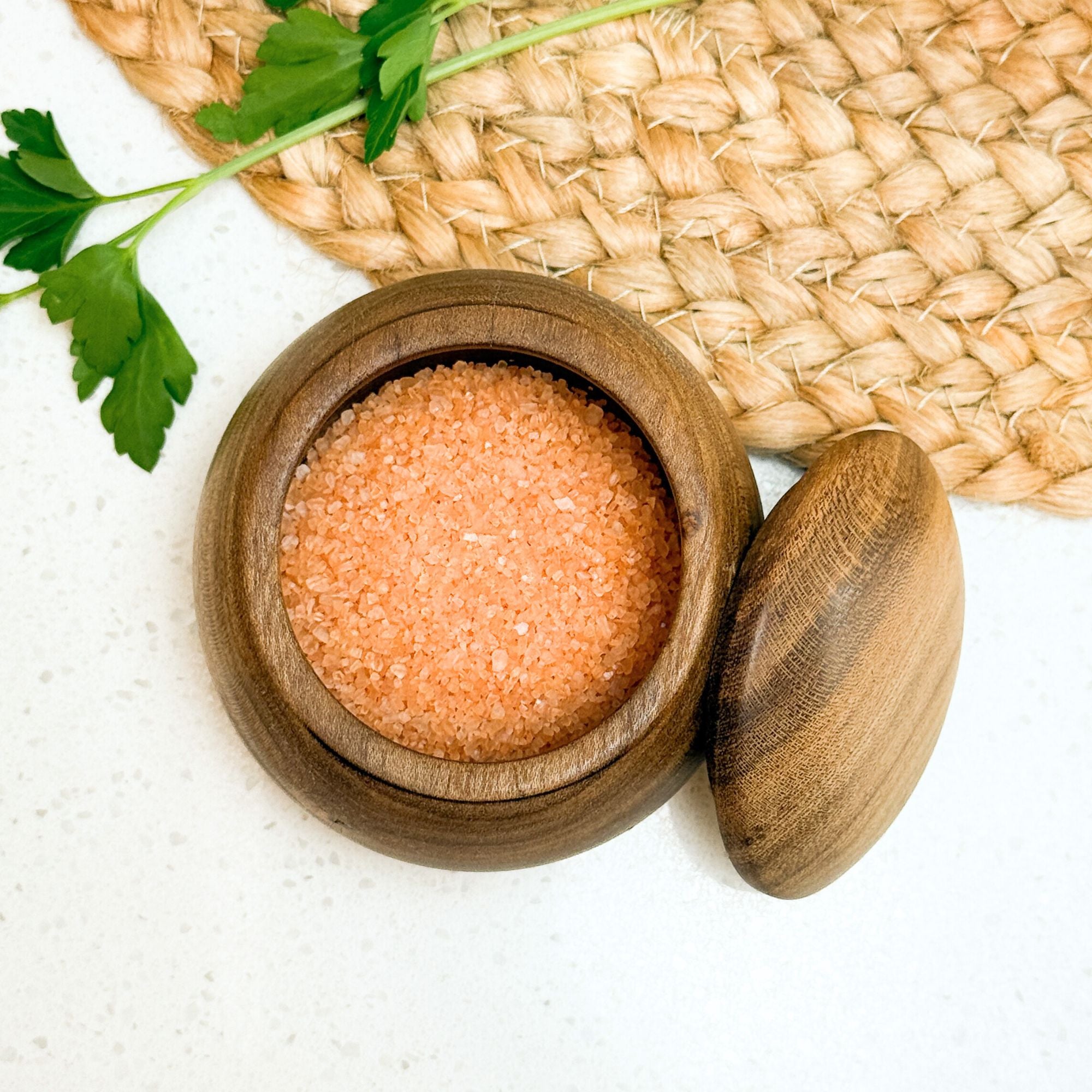 Reclaimed Wood Salt Box with Lid salt