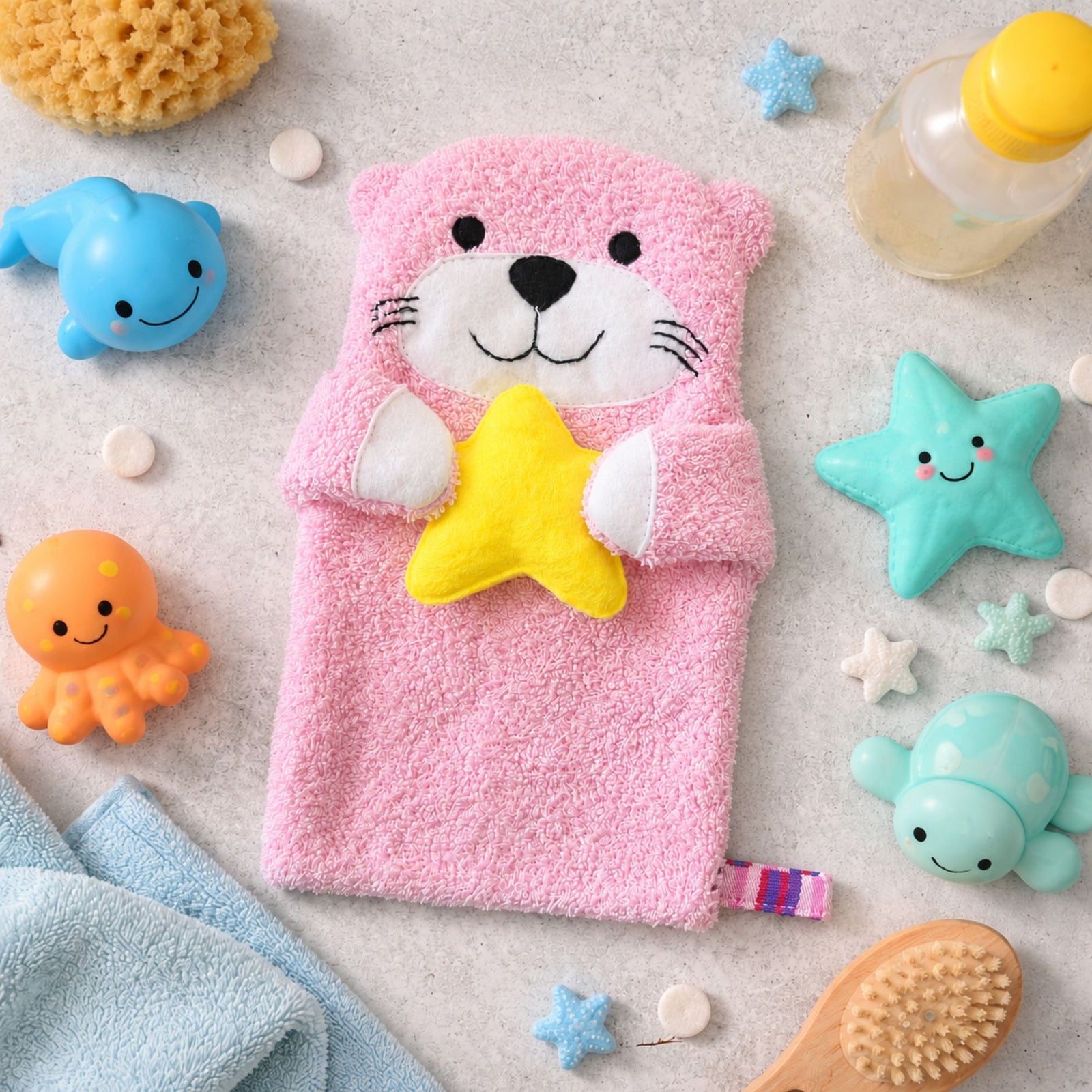 Baby Washcloth Bath Mitt – Rosie the Sea Otter