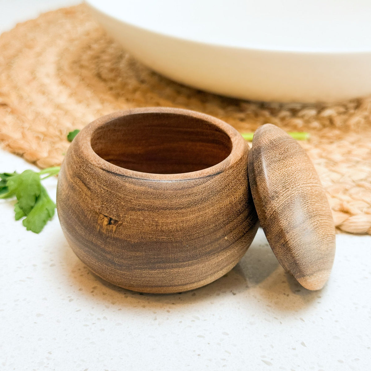 Reclaimed Wood Salt Box with Lid