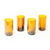 Reclaimed Amber Glass Tall Tumblers – Set of 4