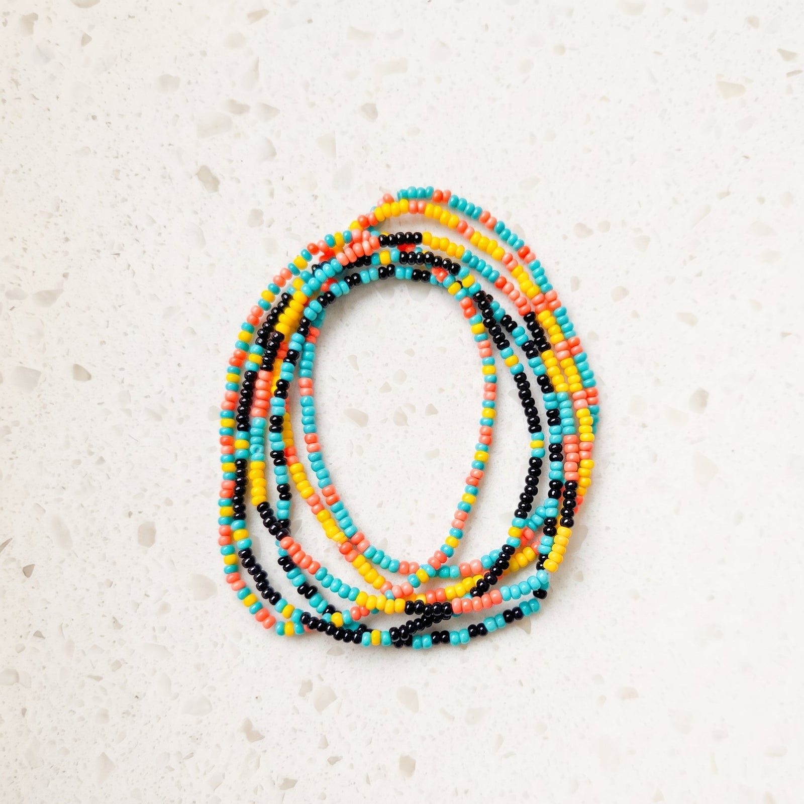 Confetti Seed Bead Bracelets - Set of 6