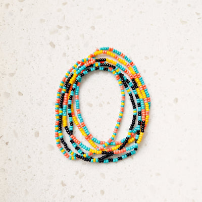 Confetti Seed Bead Bracelets - Set of 6