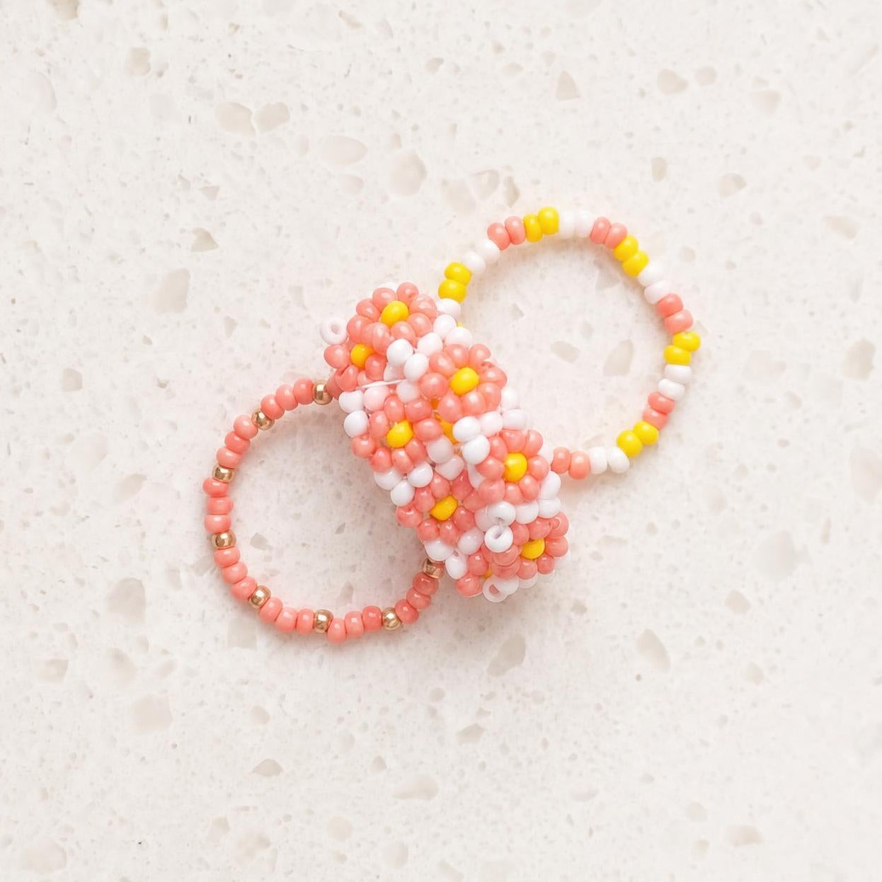 Mango Seed Bead Rings - Set of 3