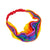 Handmade Bandanna-Style Lacy Headband Rainbow