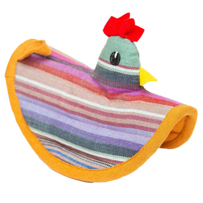 Fair Trade Handmade Chicken Festive Red In Use Lifestyle