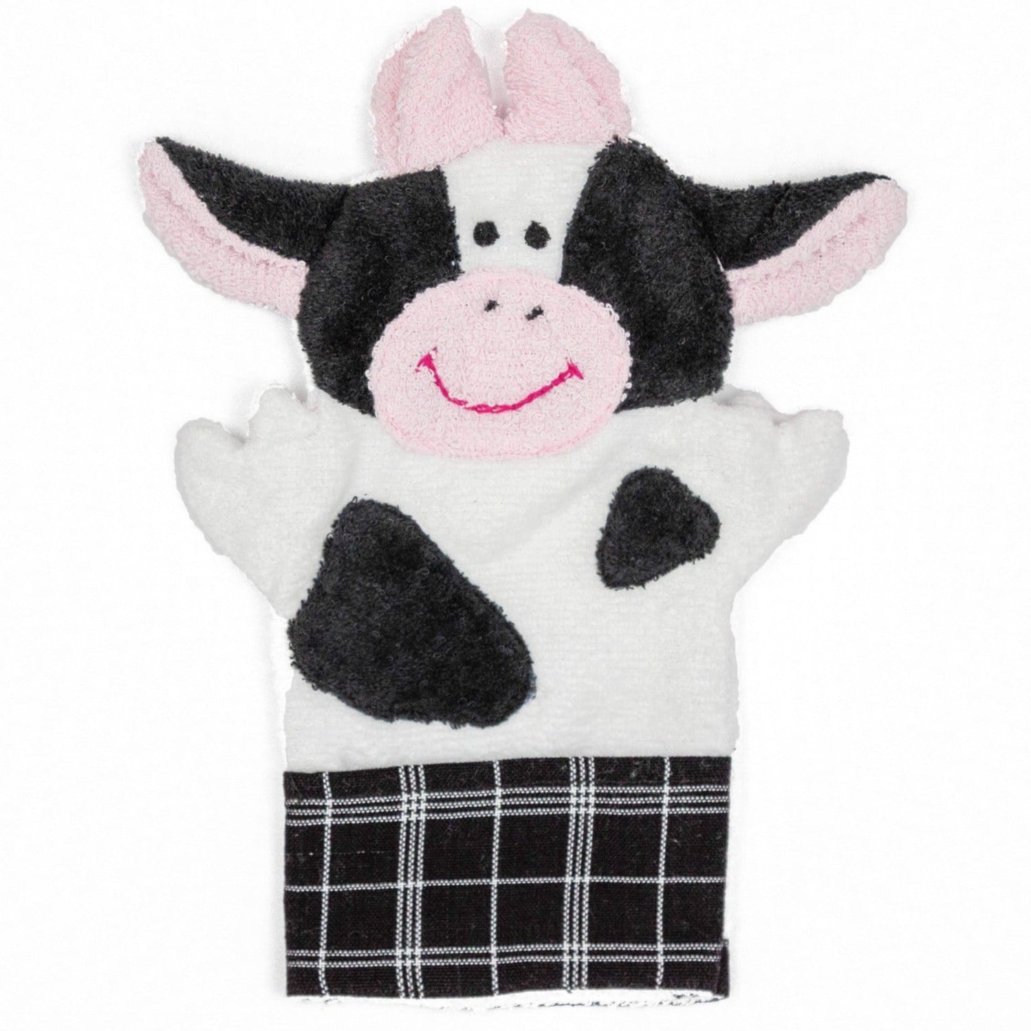 Fair Trade Puppet Washcloth Cow
