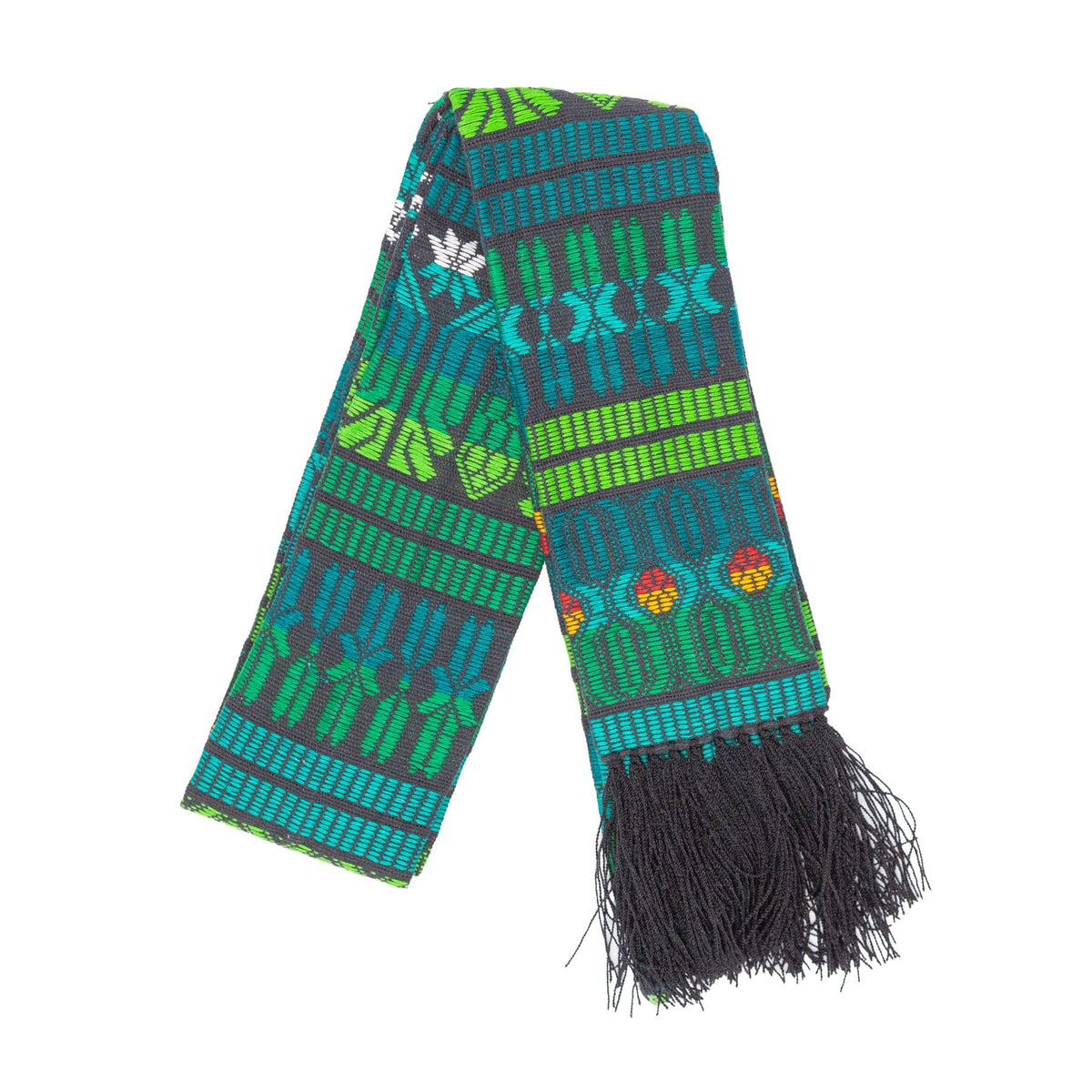 Fair Trade Green Brocaded Clerical Stole