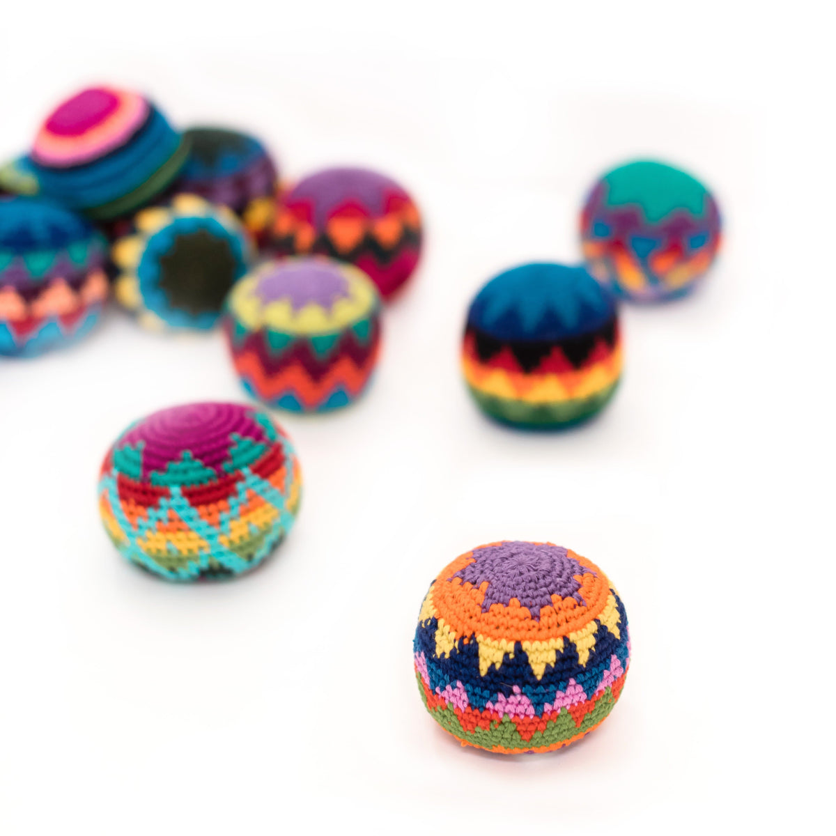 Group of Fair Trade Colorful Hacky Sack