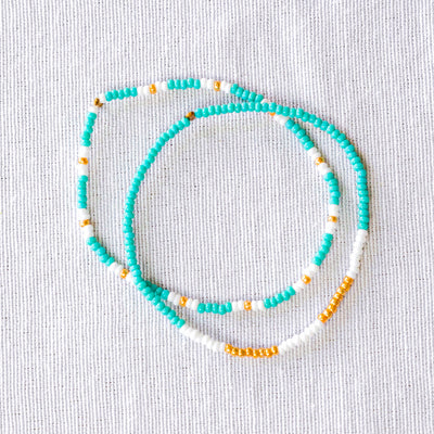 Simple Seed Bead Bracelets - Set of 2