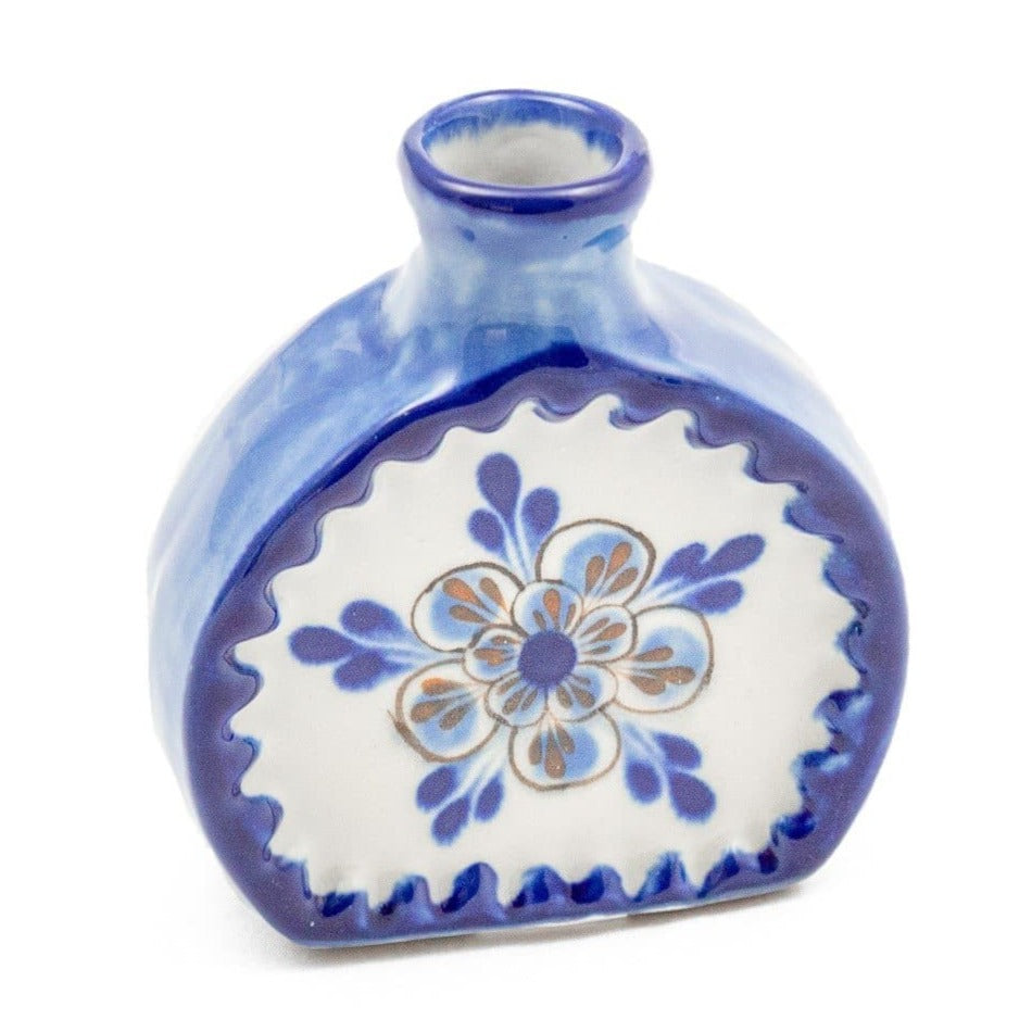 San Antonio Palopo Ceramics Vase Blue and Brown