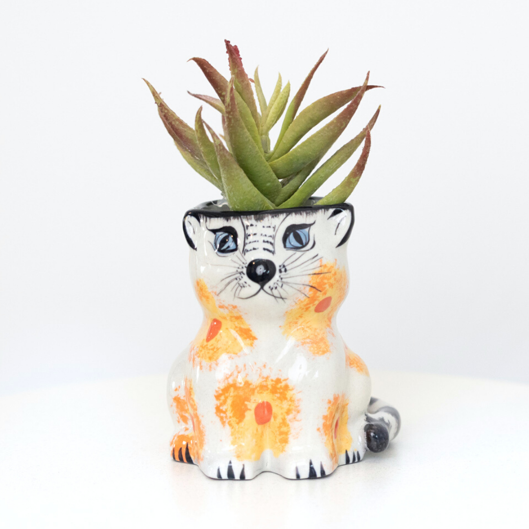 kitty plant pot Ceramic Kitty Planter