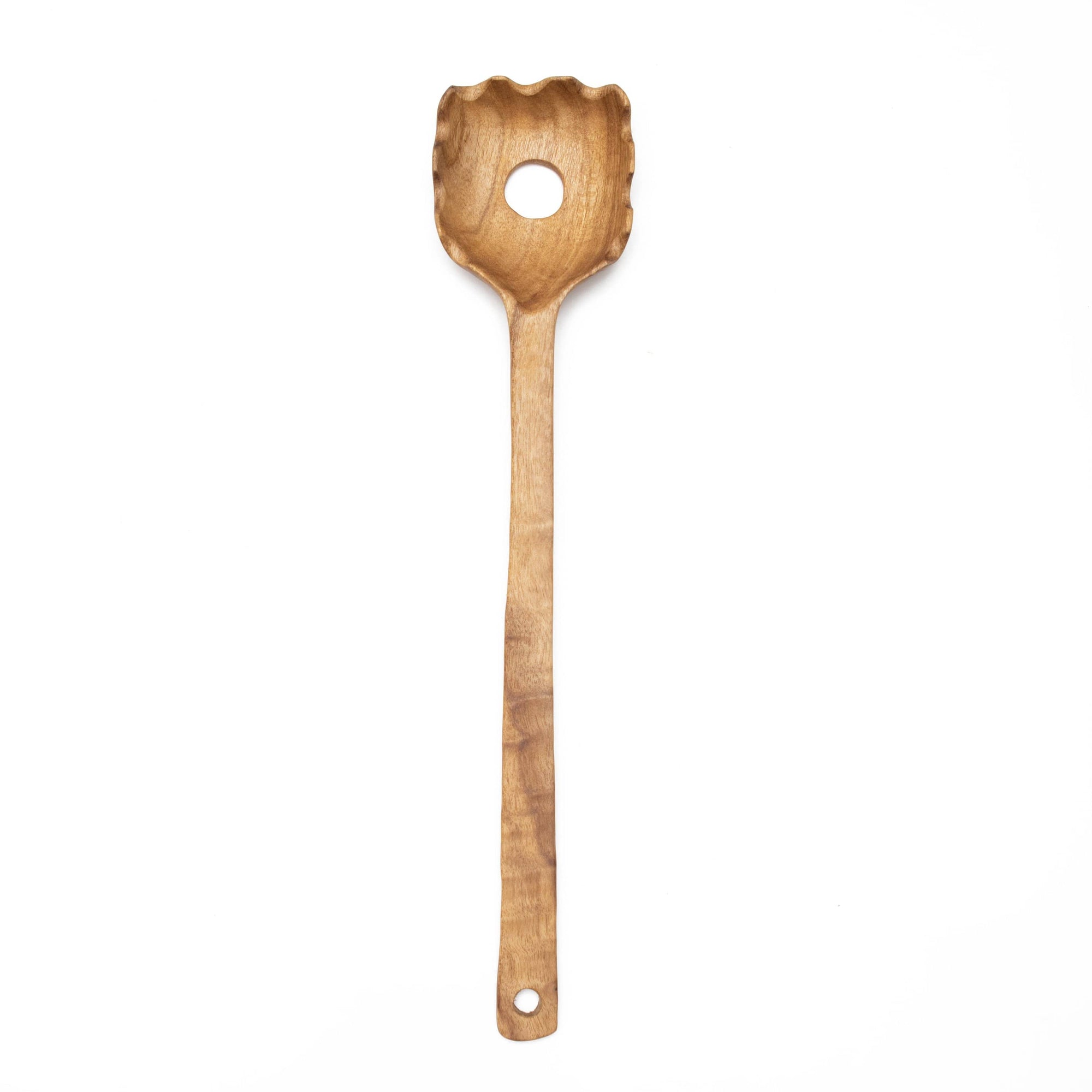 UNICEF Market  Hand Carved Manchiche Wood Spaghetti Spoon from